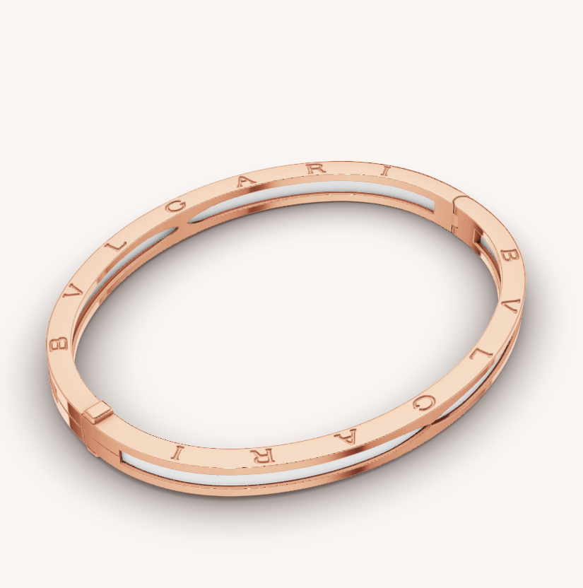 [Love Lucky]ZERO 1 PINK GOLD WITH WHITE CERAMIC BRACELET