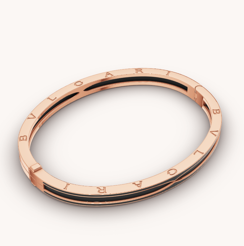 [Love Lucky]ZERO 1 PINK GOLD WITH MATTE BLACK CERAMIC BRACELET