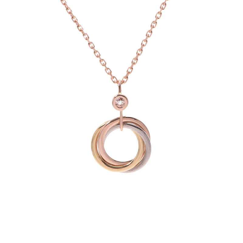 [Love Lucky]TRINITY SILVER GOLD PINK GOLD NECKLACE