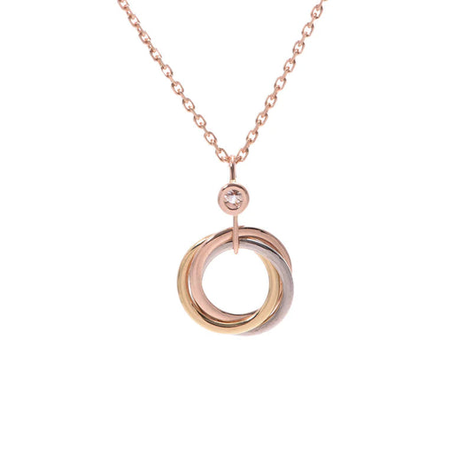 [Love Lucky]TRINITY SILVER GOLD PINK GOLD NECKLACE