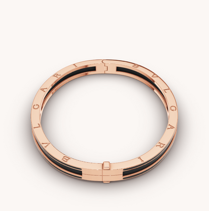 [Love Lucky]ZERO 1 PINK GOLD WITH MATTE BLACK CERAMIC BRACELET