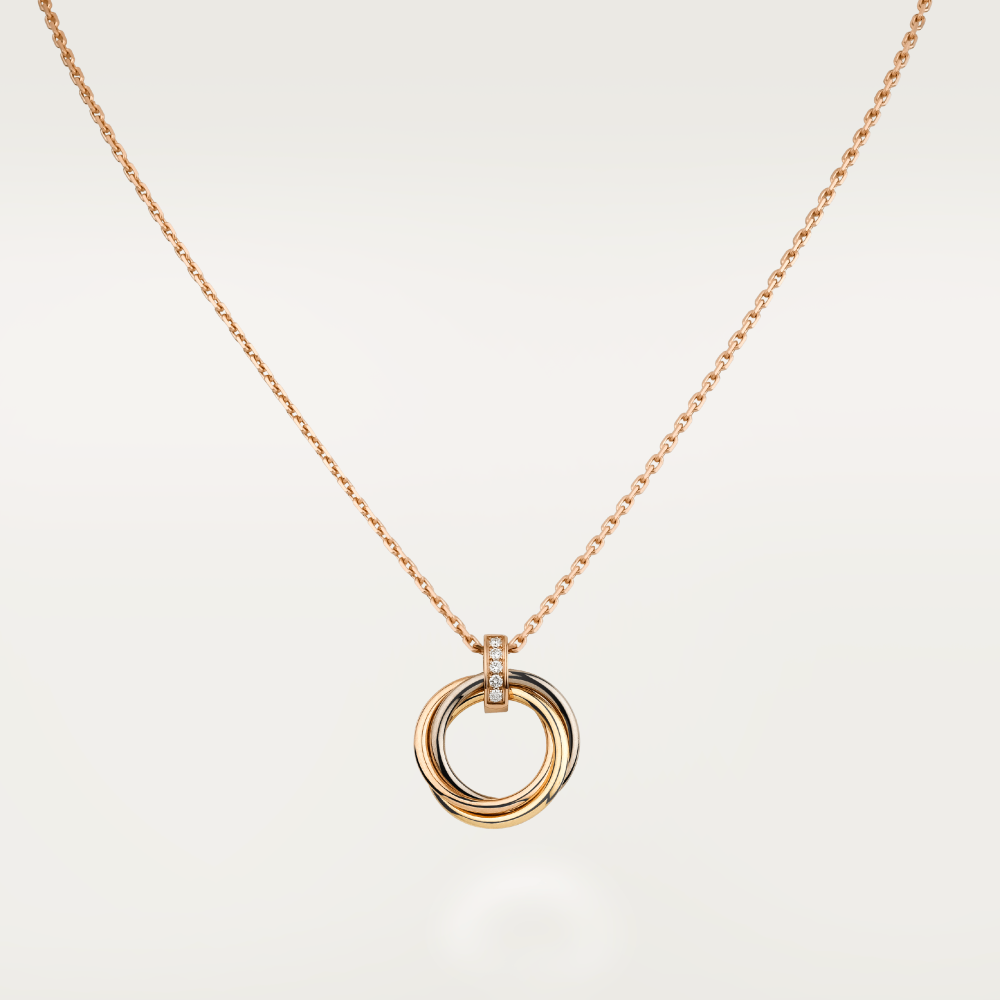 [Love Lucky]TRINITY NECKLACE GOLD  DIAMONDS