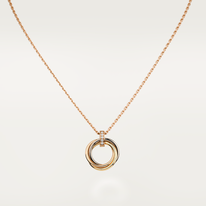 [Love Lucky]TRINITY NECKLACE GOLD  DIAMONDS