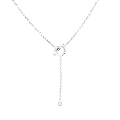 [Love Lucky]FINESSE SILVER DIAMOND NECKLACE