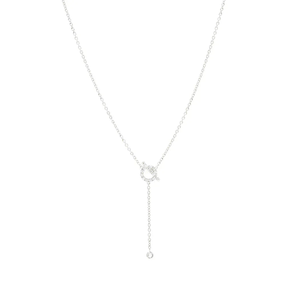 [Love Lucky]FINESSE SILVER DIAMOND NECKLACE