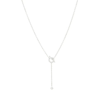 [Love Lucky]FINESSE SILVER DIAMOND NECKLACE