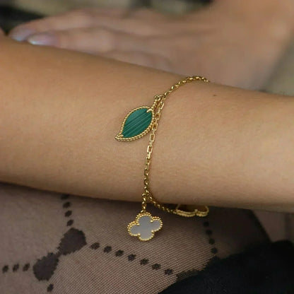 [Love Lucky]LUCKY SPRING 5 MOTIF GOLD BRACELET