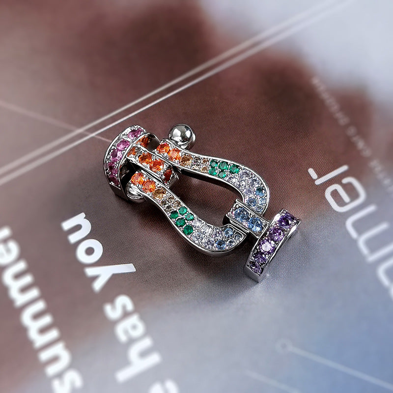 [Love Lucky]FORCE LARGE HORSESHOE CLASP  METAL BRACELET