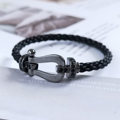[Love Lucky]FORCE LARGE SERIES HORSESHOE BLACK SAMURAI BRACELET