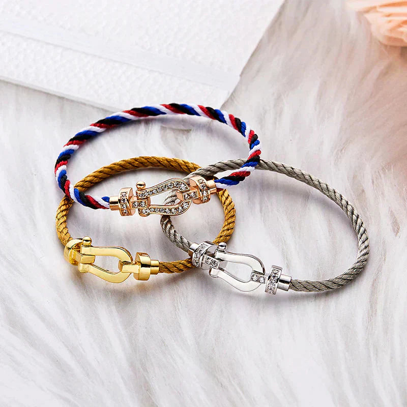 [Love Lucky]FORCE LARGE HORSESHOE NO DIAMOND BRACELET GOLD
