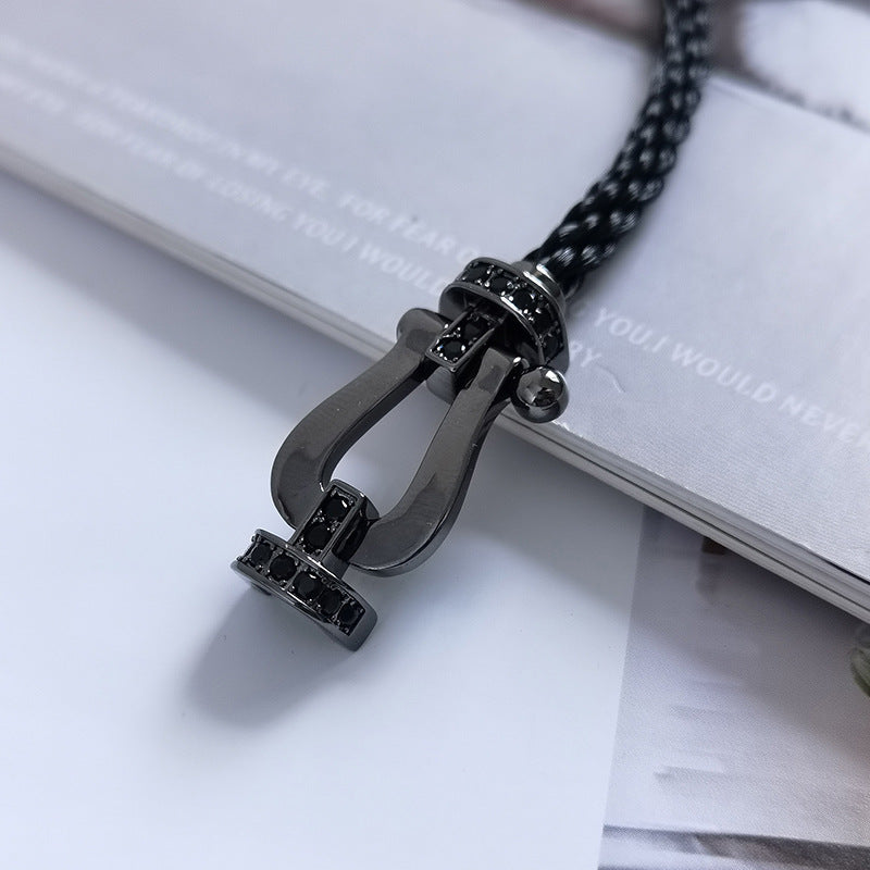 [Love Lucky]FORCE LARGE SERIES HORSESHOE BLACK SAMURAI BRACELET