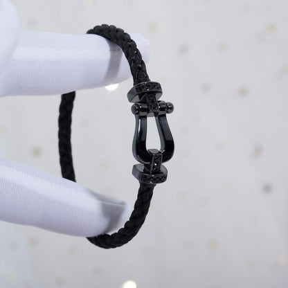 [Love Lucky]FORCE LARGE SERIES HORSESHOE BLACK SAMURAI BRACELET