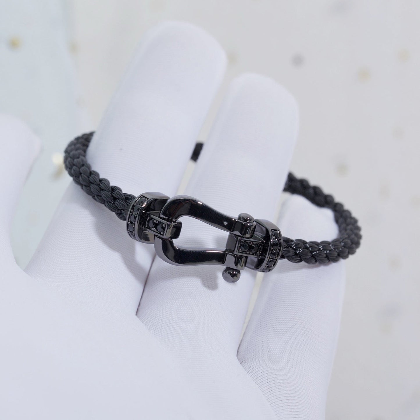 [Love Lucky]FORCE LARGE SERIES HORSESHOE BLACK SAMURAI BRACELET
