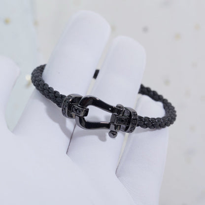 [Love Lucky]FORCE LARGE SERIES HORSESHOE BLACK SAMURAI BRACELET