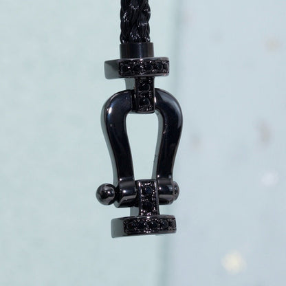[Love Lucky]FORCE LARGE SERIES HORSESHOE BLACK SAMURAI BRACELET