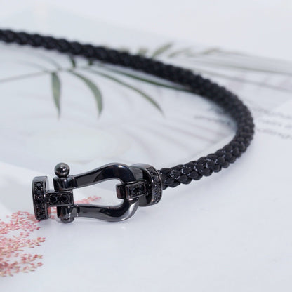 [Love Lucky]FORCE LARGE SERIES HORSESHOE BLACK SAMURAI BRACELET