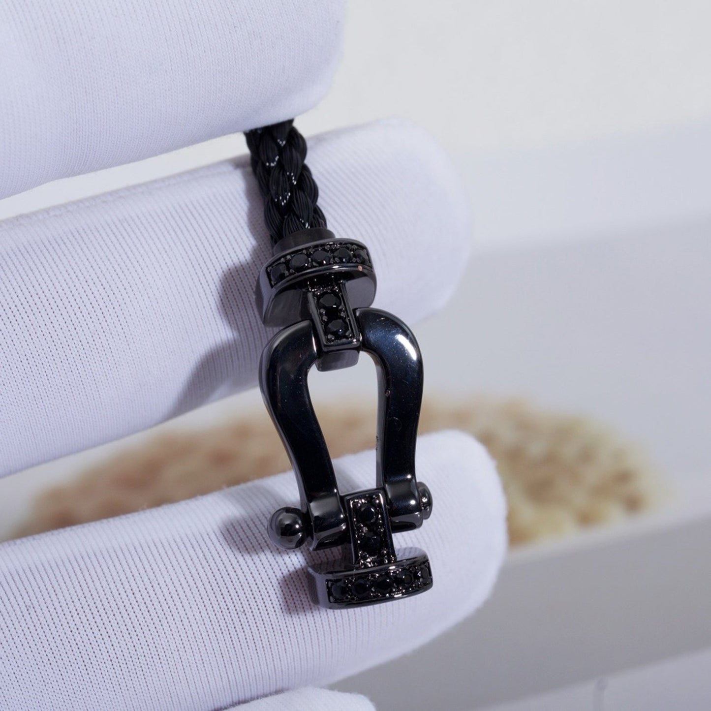 [Love Lucky]FORCE LARGE SERIES HORSESHOE BLACK SAMURAI BRACELET