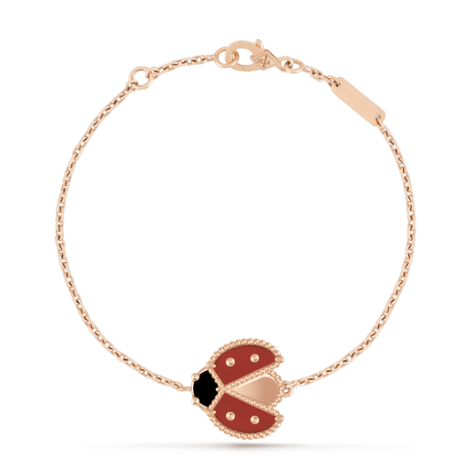[Love Lucky]LUCKY SPRING 1 MOTIF PINK GOLD BRACELET