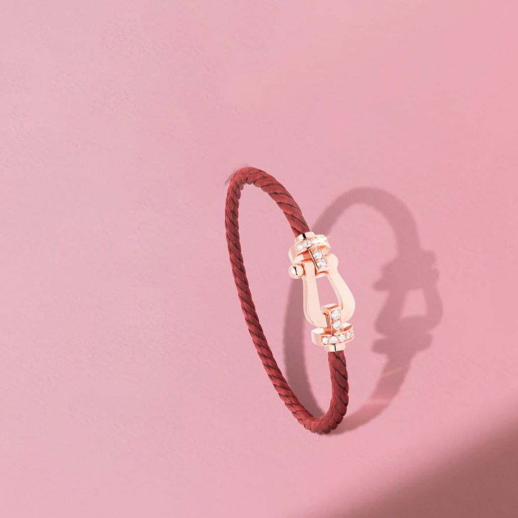 [Love Lucky]FORCE 10 HALF DIAMOND PINK GOLD RED CORDERI LARGE AND MEDIUM MODEL