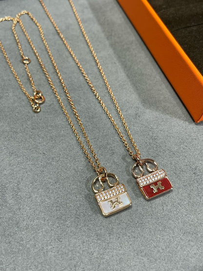 [Love Lucky]H CIRCE MOISSANITE PENDANT NECKLACE GOLD