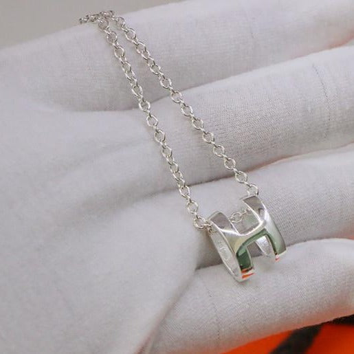 [Love Lucky]HM NECKLACE H LETTER OVAL SERIES
