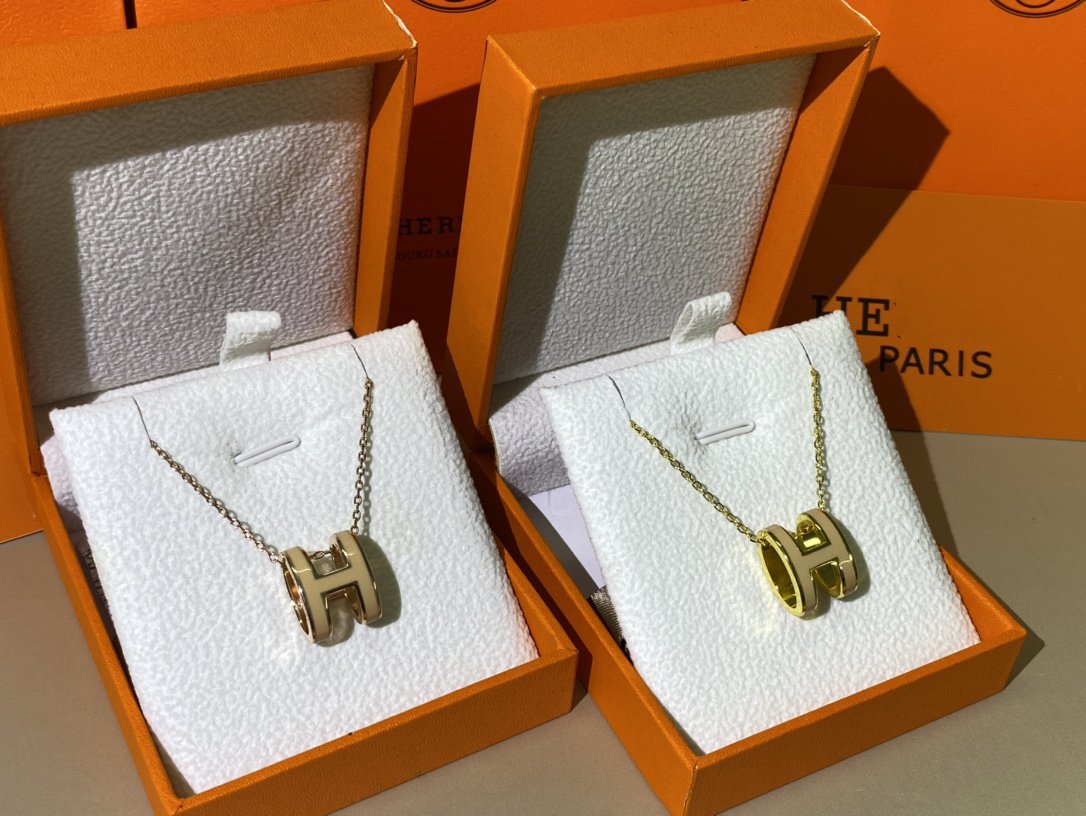 [Love Lucky]HM CLIC YELLOW ENAMEL GOLD NECKLACE