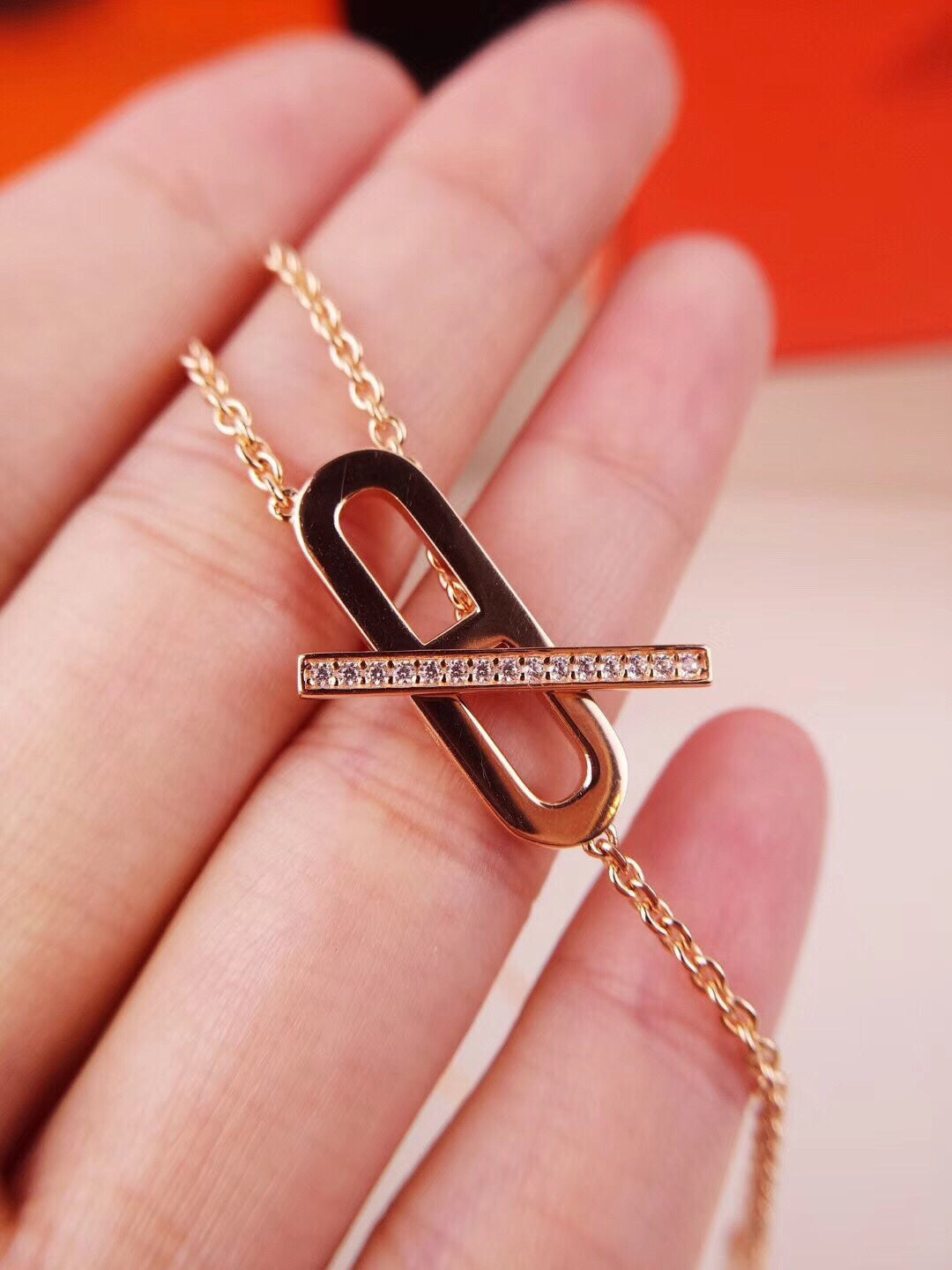 [Love Lucky]HM FIRE PIG NOSE NECKLACE TRENDY STREET