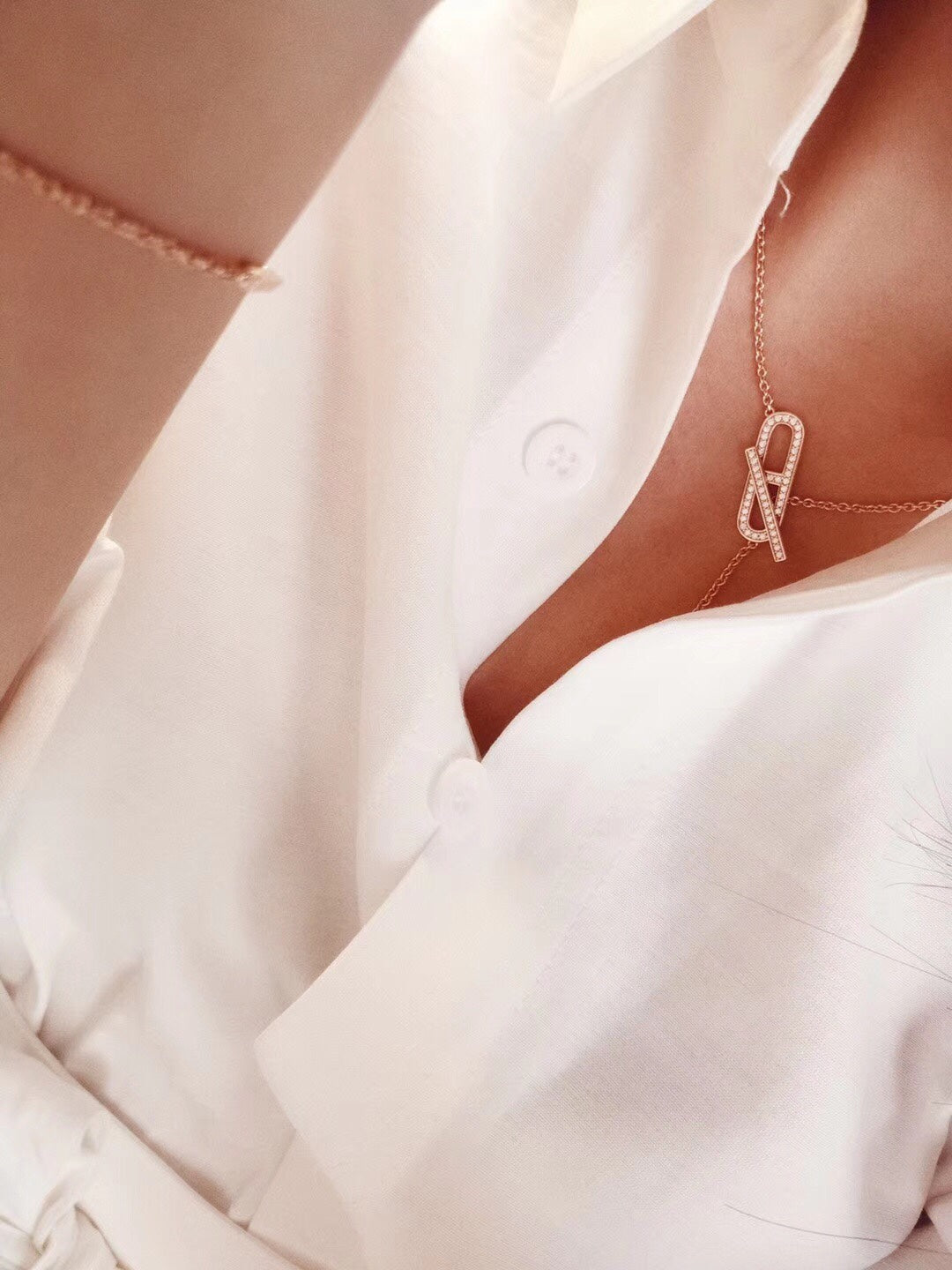 [Love Lucky]HM FIRE PIG NOSE NECKLACE TRENDY STREET