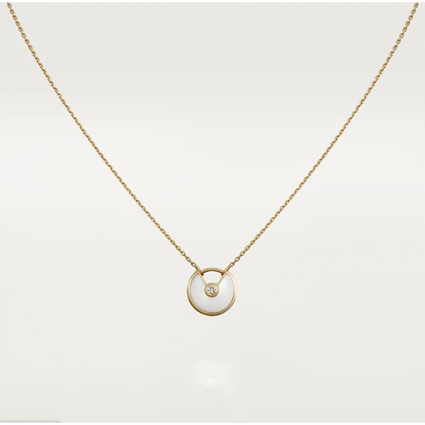 [Love Lucky]AMULETTE ROSE GOLD MOP NECKLACE
