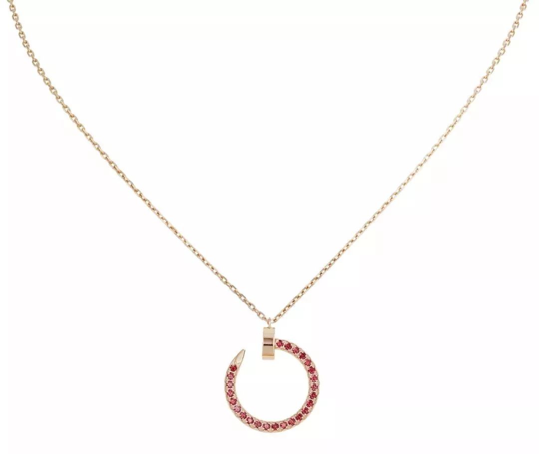 [Love Lucky]JUSTE NECKLACE GOLD RED DIAMONDS