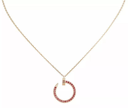 [Love Lucky]JUSTE NECKLACE GOLD RED DIAMONDS