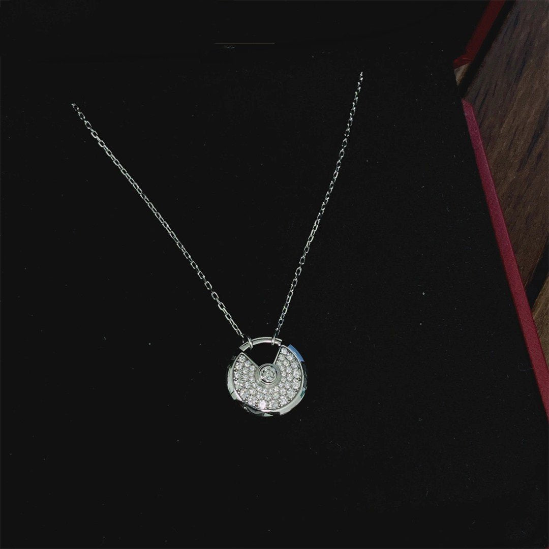 [Love Lucky]AMULETTE SILVER FULL DIAMOND NECKLACE