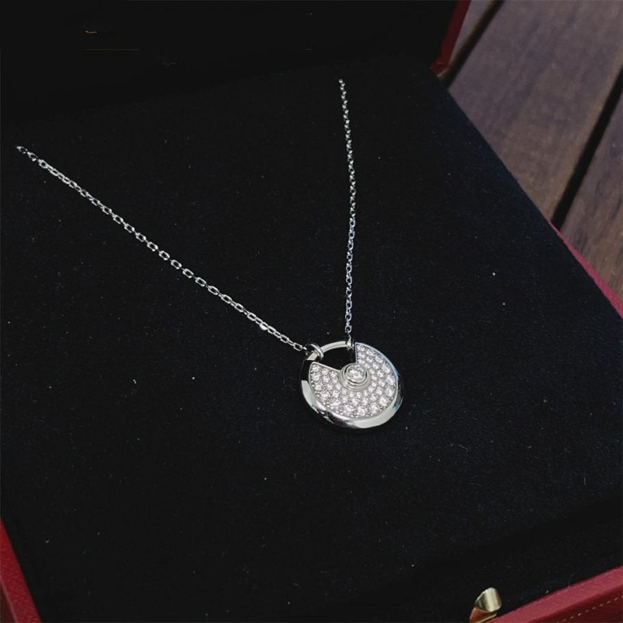 [Love Lucky]AMULETTE SILVER FULL DIAMOND NECKLACE