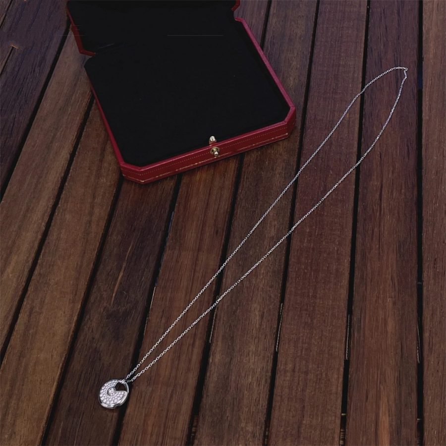 [Love Lucky]AMULETTE SILVER FULL DIAMOND NECKLACE