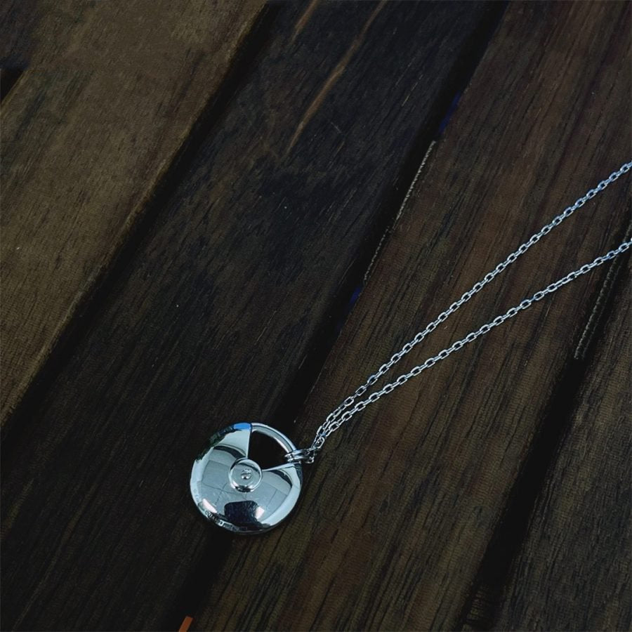 [Love Lucky]AMULETTE SILVER FULL DIAMOND NECKLACE