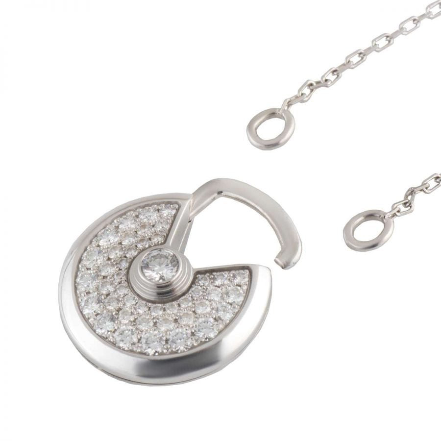 [Love Lucky]AMULETTE SILVER FULL DIAMOND NECKLACE