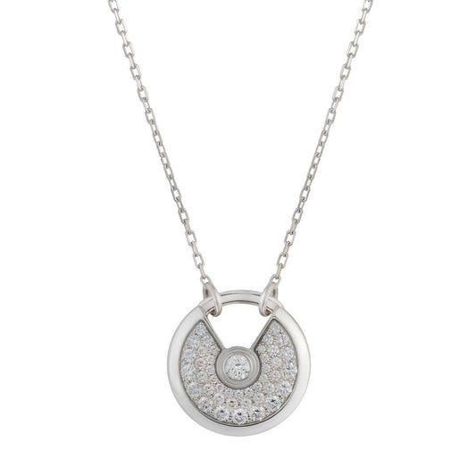 [Love Lucky]AMULETTE SILVER FULL DIAMOND NECKLACE