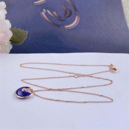 [Love Lucky]AMULETTE ROSE GOLD AGATE NECKLACE