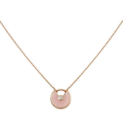 [Love Lucky]AMULETTE ROSE GOLD PINK MOP NECKLACE