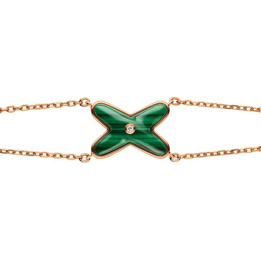 [Love Lucky]JEUX BRACELET MALACHITE PINK GOLD 1 DIAMOND