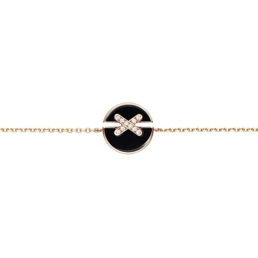 [Love Lucky]JEUX DE BRACELET ONYX PINK GOLD DIAMOND