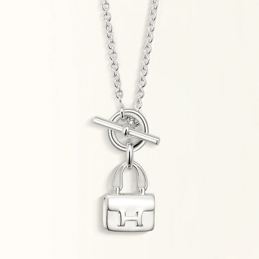 [Love Lucky]POP H PEDANT SILVER NECKLACE