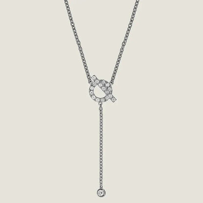 [Love Lucky]FINESSE SILVER DIAMOND NECKLACE