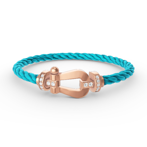 [Love Lucky]FORCE LARGE HORSESHOE HALF DIAMOND BRACELET ROSE GOLD