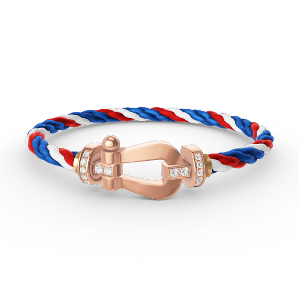 [Love Lucky]FORCE LARGE HORSESHOE HALF DIAMOND BRACELET ROSE GOLD