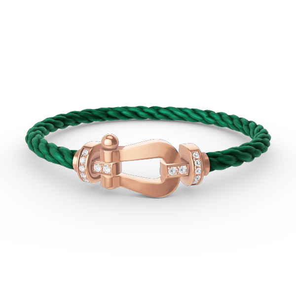 [Love Lucky]FORCE LARGE HORSESHOE HALF DIAMOND BRACELET ROSE GOLD