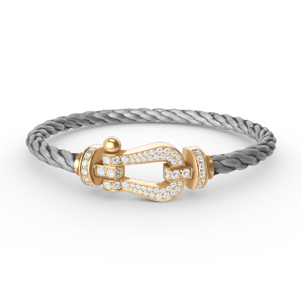 [Love Lucky]FORCE LARGE HORSESHOE FULL DIAMOND BRACELET GOLD