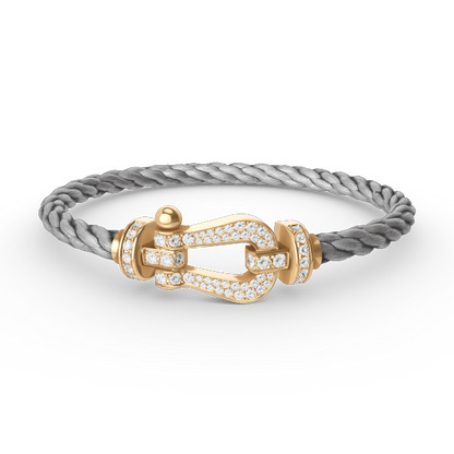[Love Lucky]FORCE LARGE HORSESHOE FULL DIAMOND BRACELET GOLD