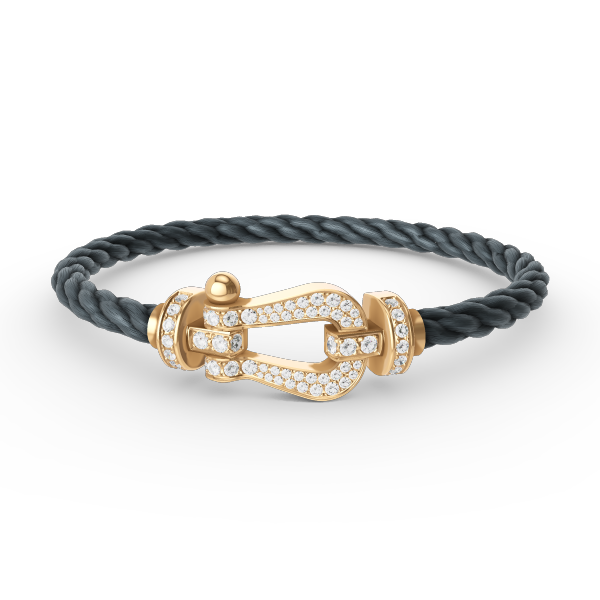 [Love Lucky]FORCE LARGE HORSESHOE FULL DIAMOND BRACELET GOLD