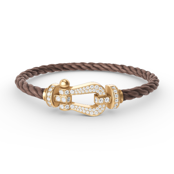 [Love Lucky]FORCE LARGE HORSESHOE FULL DIAMOND BRACELET GOLD